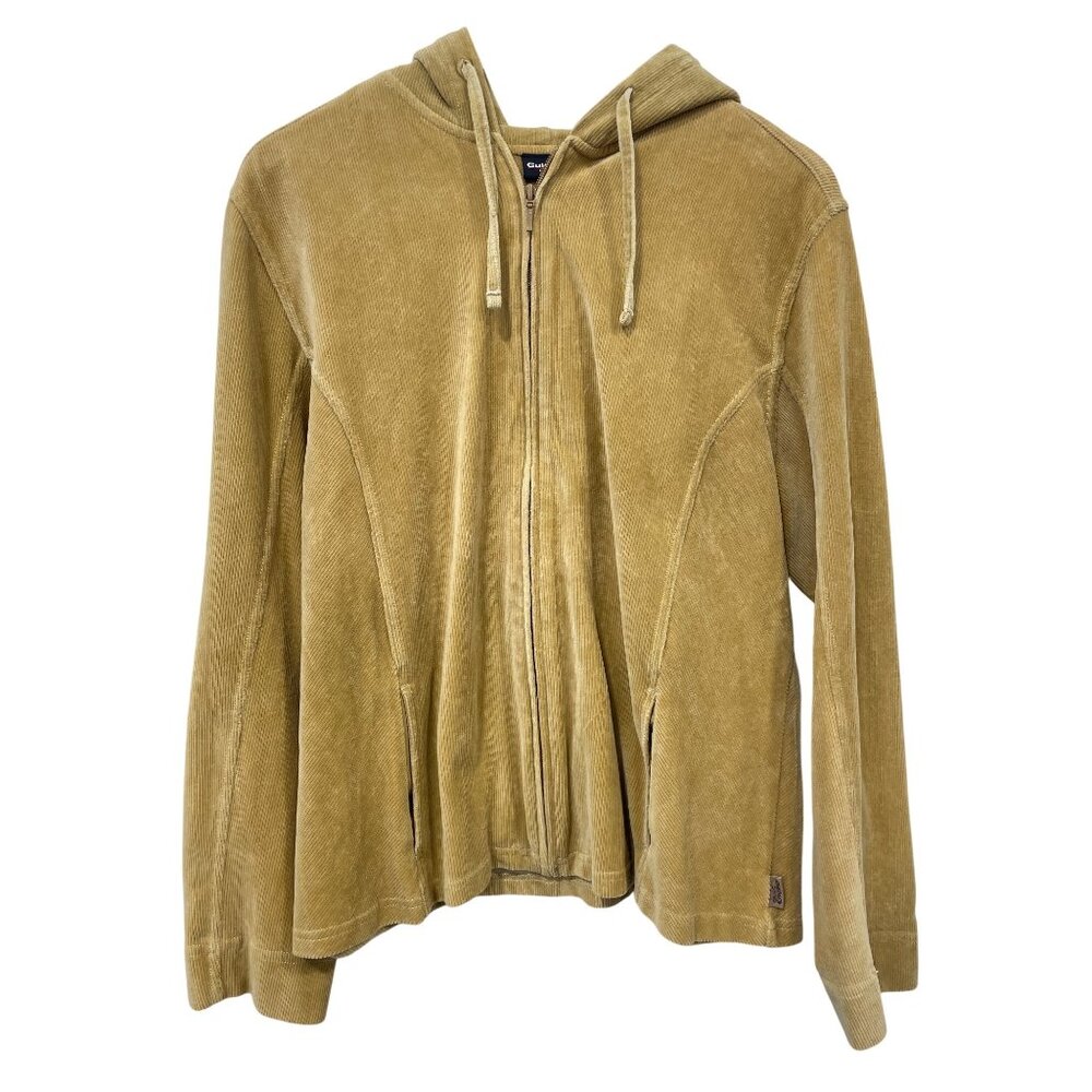 Guide Series Corduroy Hoodie Size XL Full Zip Long Sleeve Mustard Yellow Outdoor